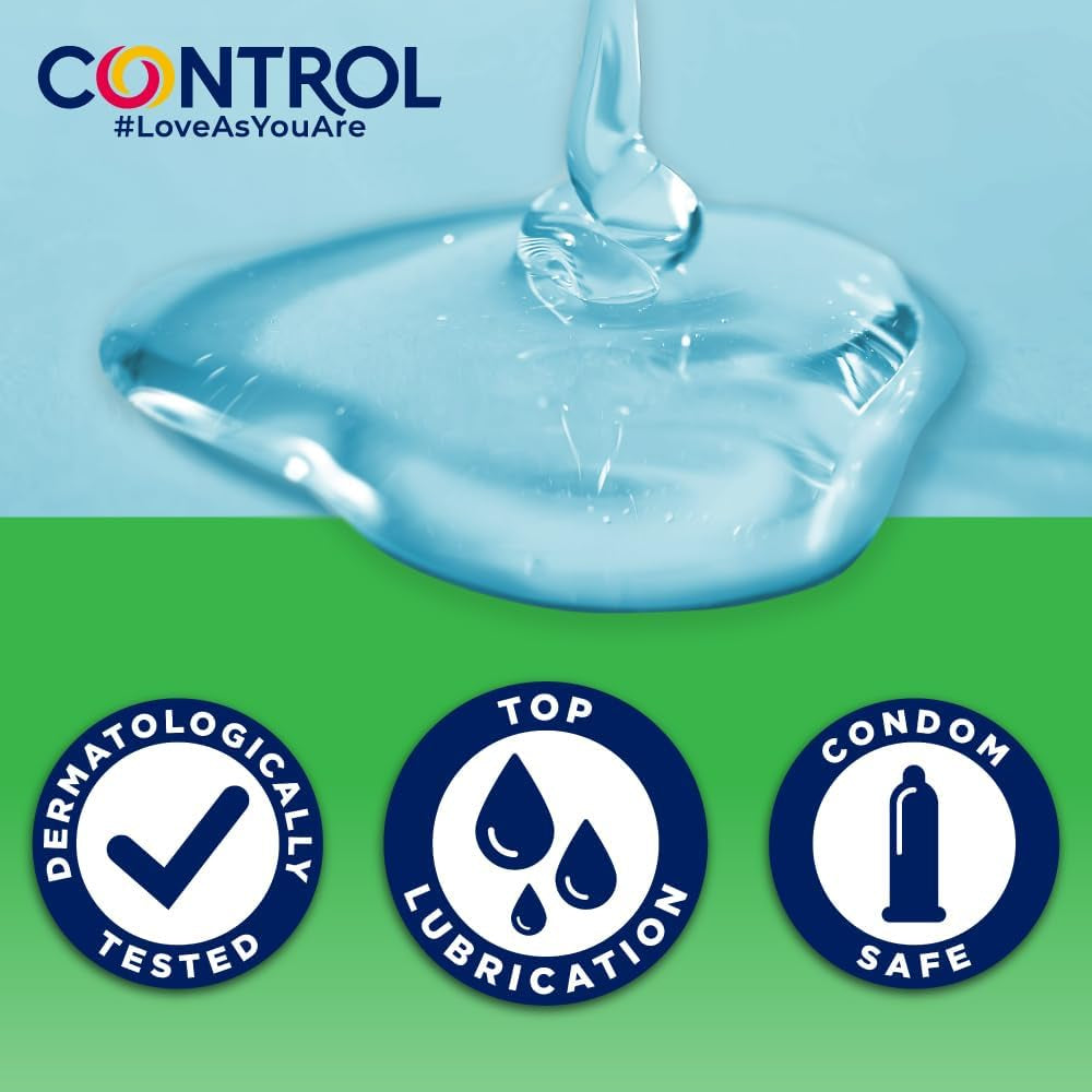 Control Lub Aloe - Gel Lubricante Con Extracto Natural De Aloe Y Aroma a Jazmín - 75 Mililitros - Base Acuosa - Hipoalergénico - Sin Azúcar - No Mancha - Transparente