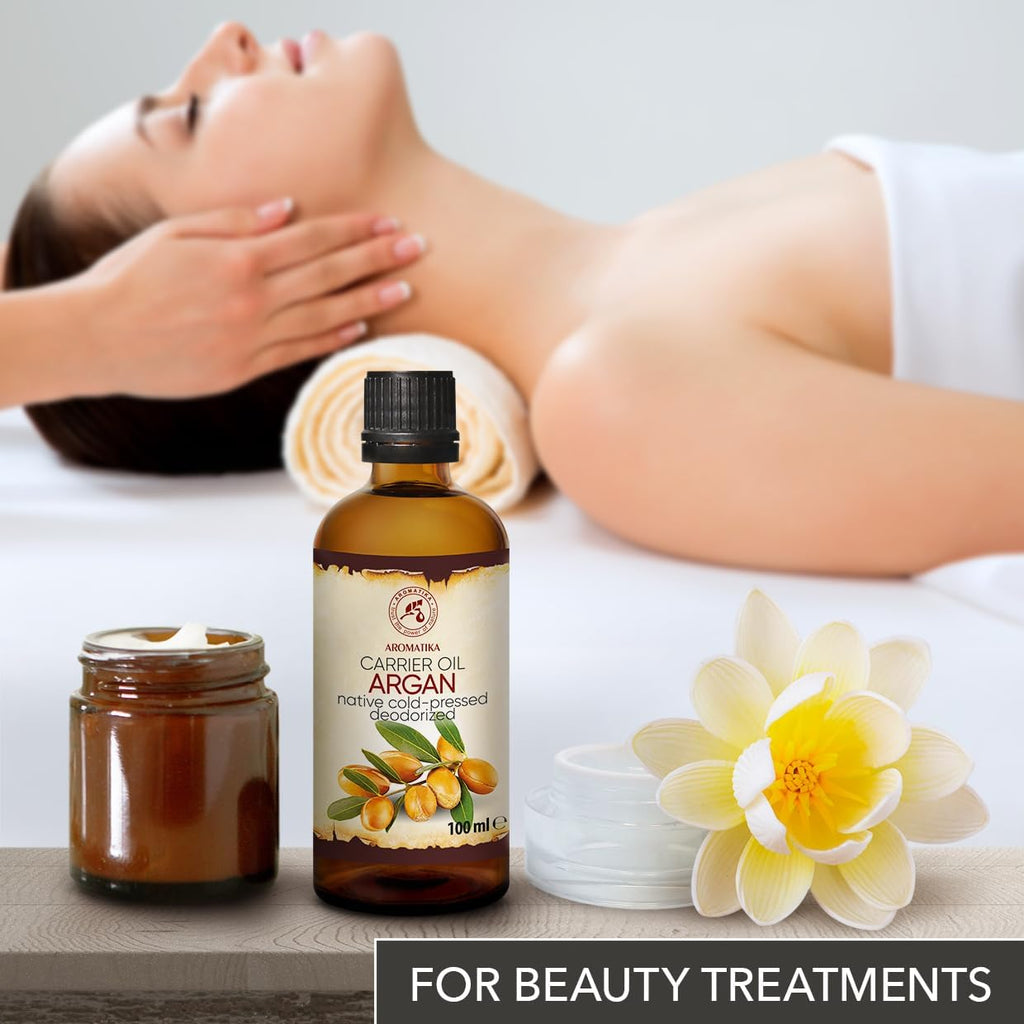 Argan Aceite 100Ml - Argania Spinosa Kernel - Marruecos - 100% Puro Y Natural - Cuidado Para Сabello - Pelo - Piel - Rostro - Cuerpo - Argan Oil 100Ml