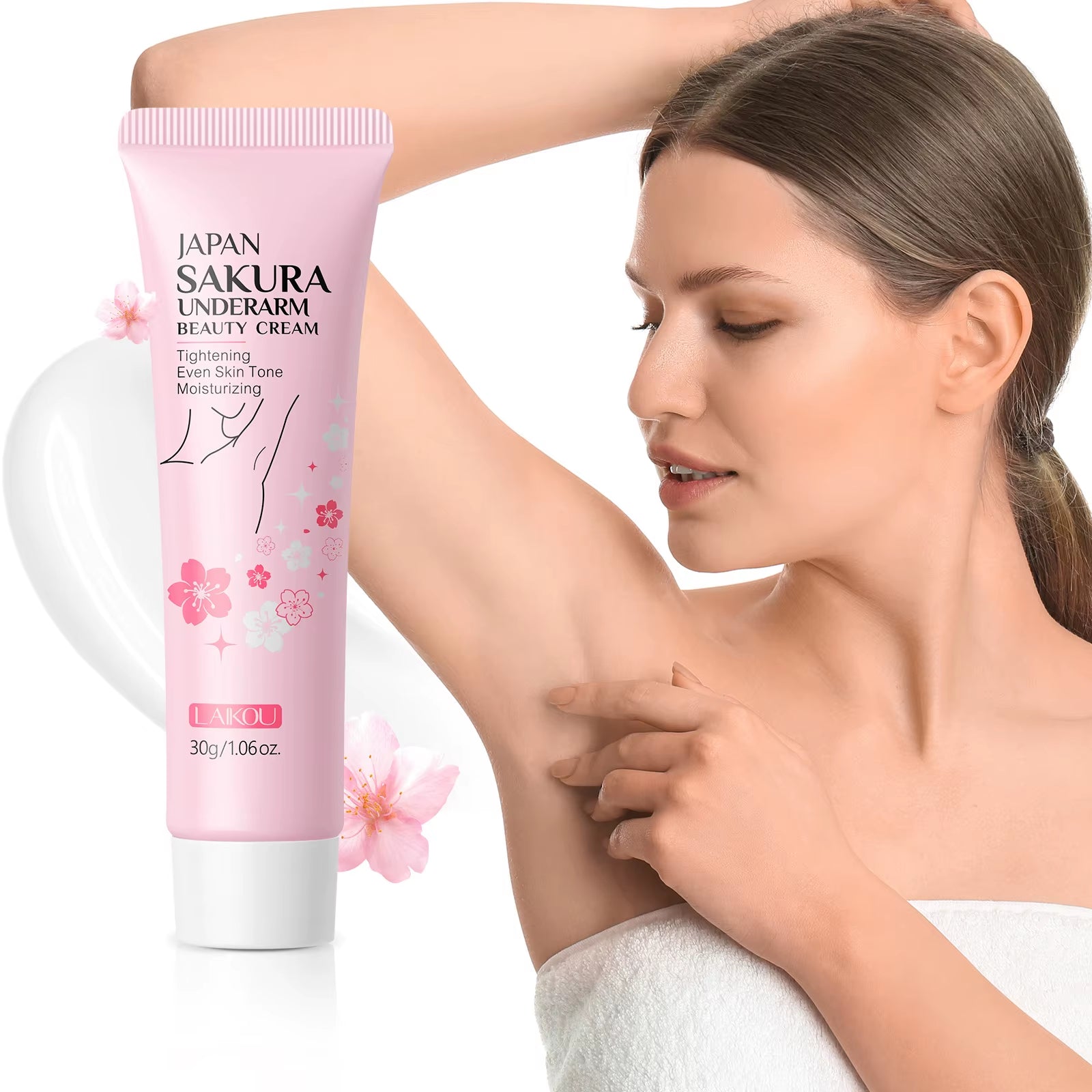 Sakura Underarm Cream Knee Buttocks Dark Skin Improve Melanin Pigmentation Body Care Korean Skin Care Product 30G
