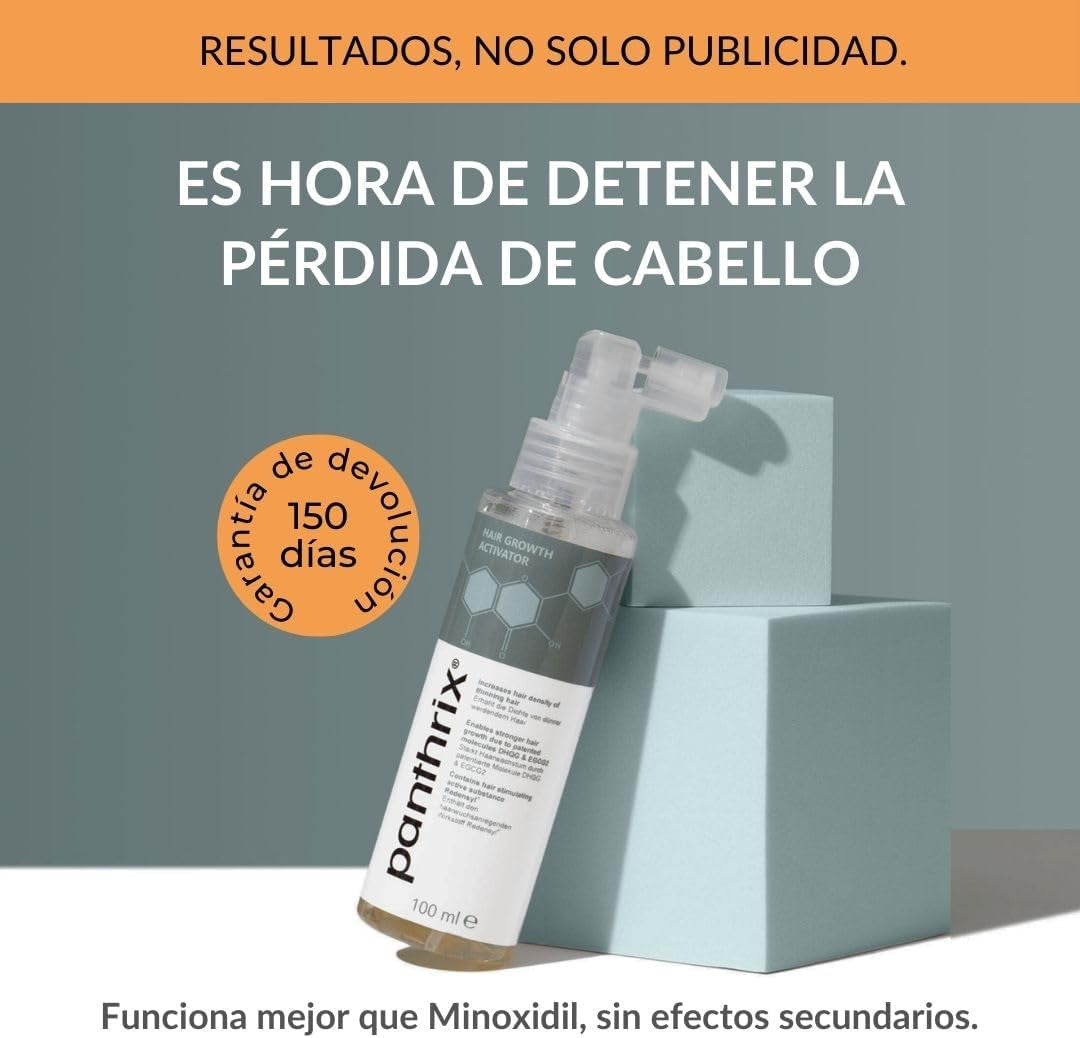 Panthrix - Activador Del Crecimiento Del Cabello - Ingrediente Activo - 100 Ml De Spray Alta Dosis - Tónico Para El Crecimiento Rápido Del Pelo - Para Hombres Y Mujeres