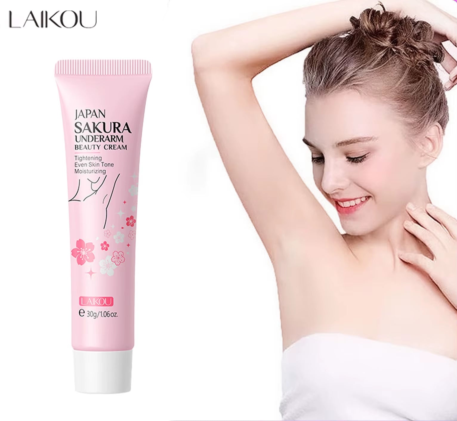 Sakura Underarm Cream Knee Buttocks Dark Skin Improve Melanin Pigmentation Body Care Korean Skin Care Product 30G