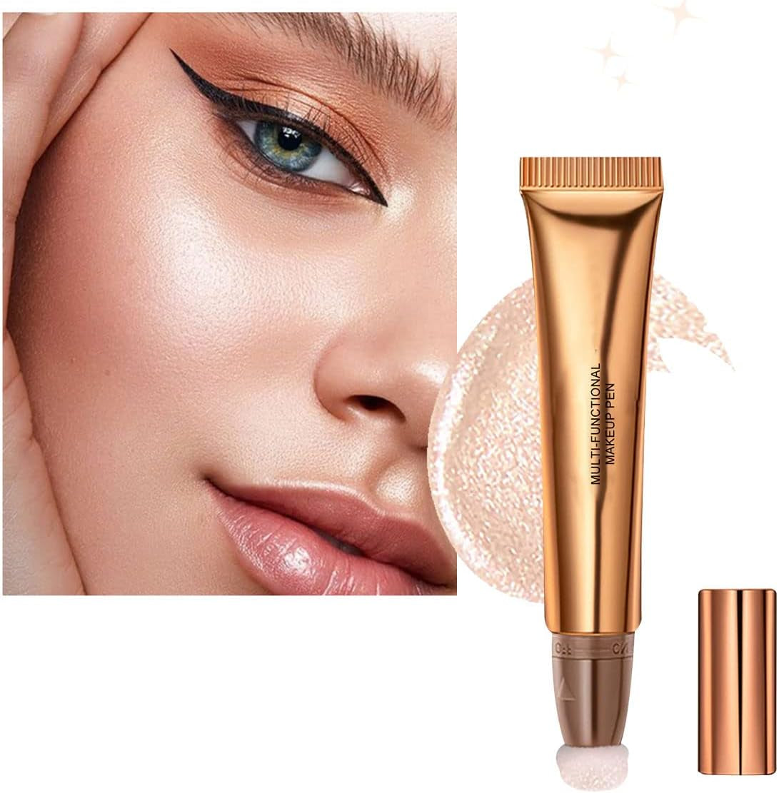 Líquido Contorno De Pared De Belleza, Pared De Belleza Líquida, Iluminador De Belleza, Contorno De Belleza, Varita, Iluminador De Contorno De Colorete, Barra Mágica Para Contorno De Crema, Con Cojín,