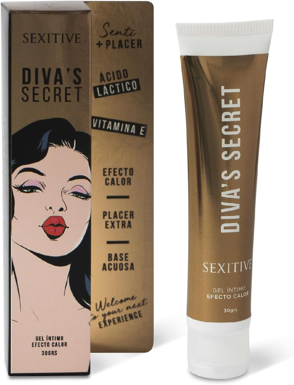 DIVA'S SECRET - Gel Orgásmico Rápido. Estimulante Sexual Femenino. Efecto Calor Gracias a Su Combinación De Ácido Láctico Y Vitamina E. Orgasmos Mas Intensos. 30 Ml - 1 Fl Oz.