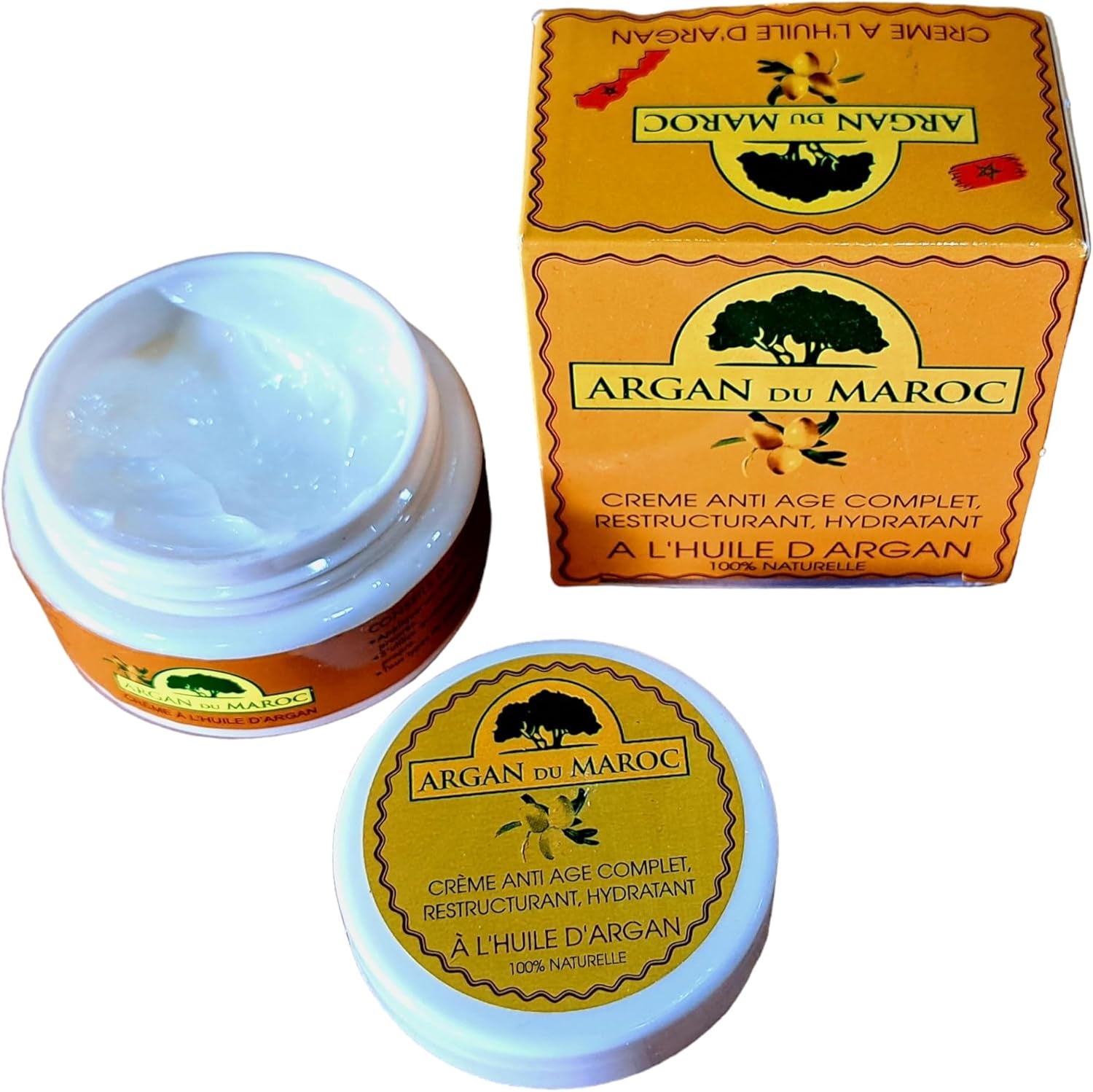 Lote De 2 Cremas, Anticelulitis, Argán De Marruecos Cuidado Ojos Facial Rejuvenecedora Día Y Noche 100 Ml