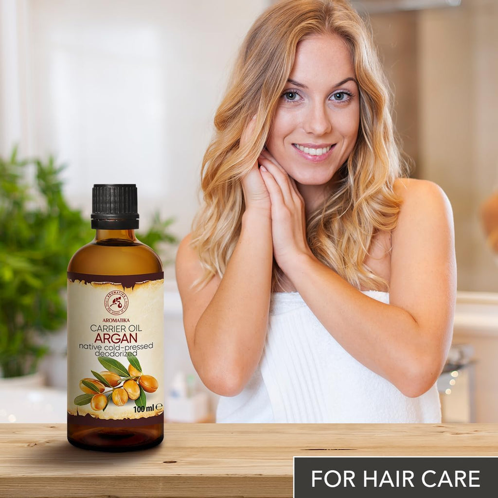 Argan Aceite 100Ml - Argania Spinosa Kernel - Marruecos - 100% Puro Y Natural - Cuidado Para Сabello - Pelo - Piel - Rostro - Cuerpo - Argan Oil 100Ml