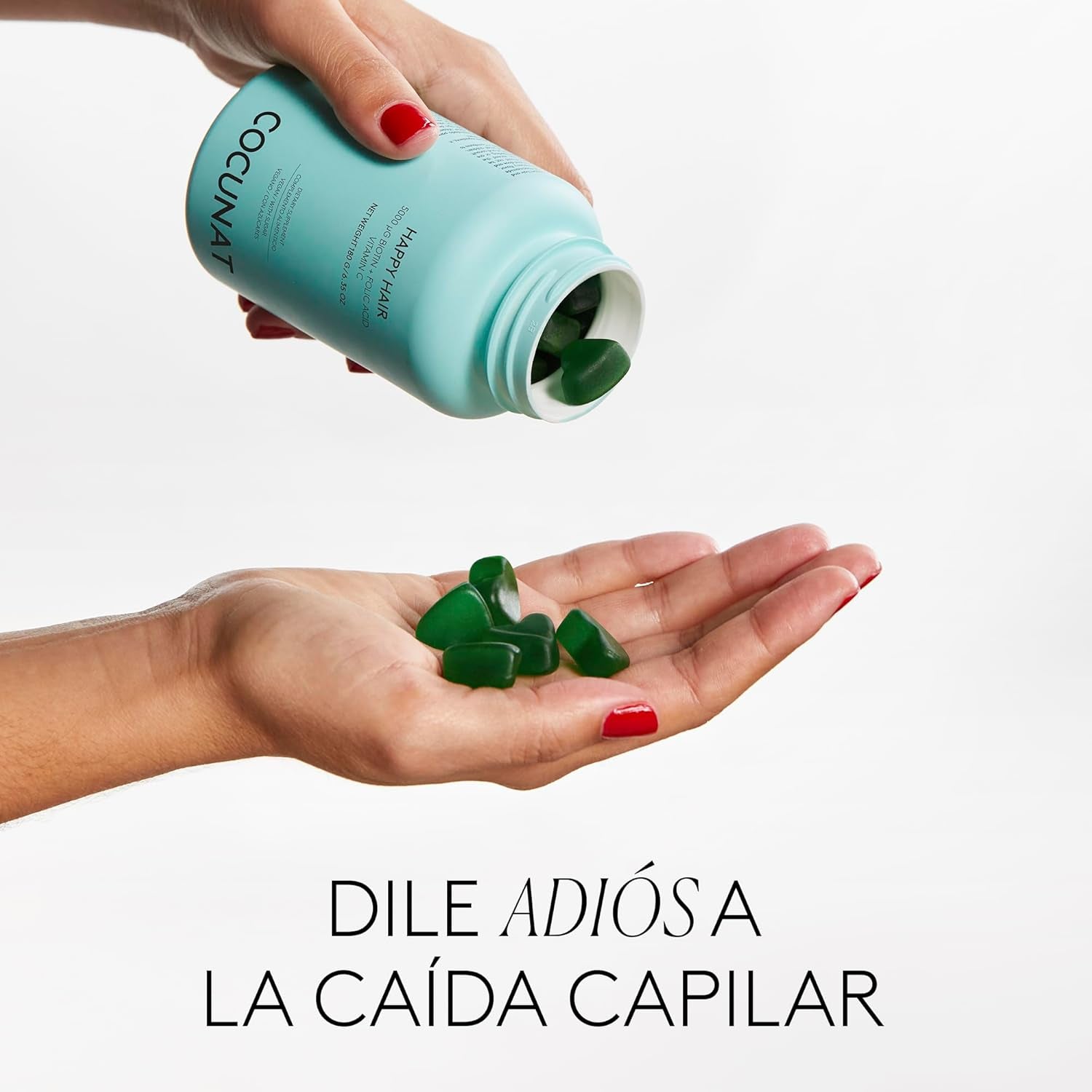 COCUNAT - Happy Hair Pack 3 Meses - Vitaminas Para Favorecer Crecimiento Del Cabello - Fortalece, Estimula El Crecimiento Y Previene La Caída - Cabello Fuerte Y Denso - Biotina 5.000 Mcg - 180 Uds