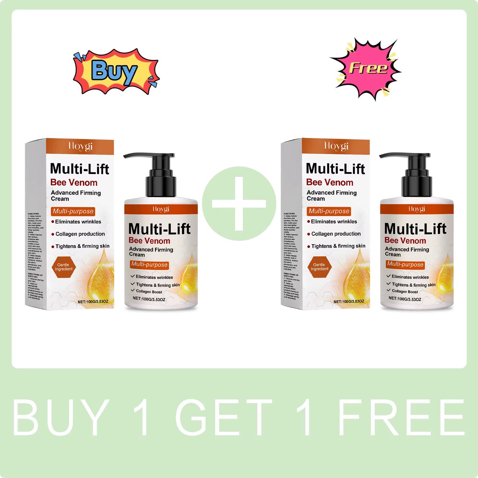 Bee Venom Cream for Body Multi Lifting Reduce Sagging Skin anti Wrinkle Shaping S Curved Fat Firming Buttock Body Massage Lotion