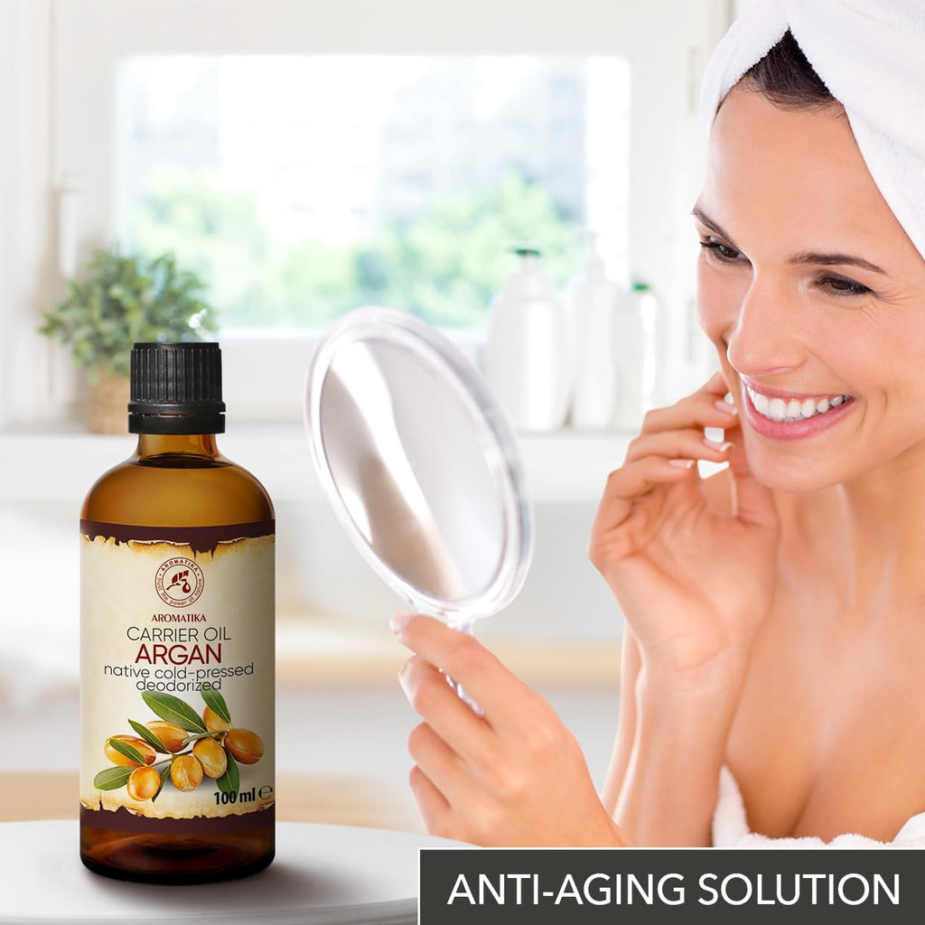 Argan Aceite 100Ml - Argania Spinosa Kernel - Marruecos - 100% Puro Y Natural - Cuidado Para Сabello - Pelo - Piel - Rostro - Cuerpo - Argan Oil 100Ml