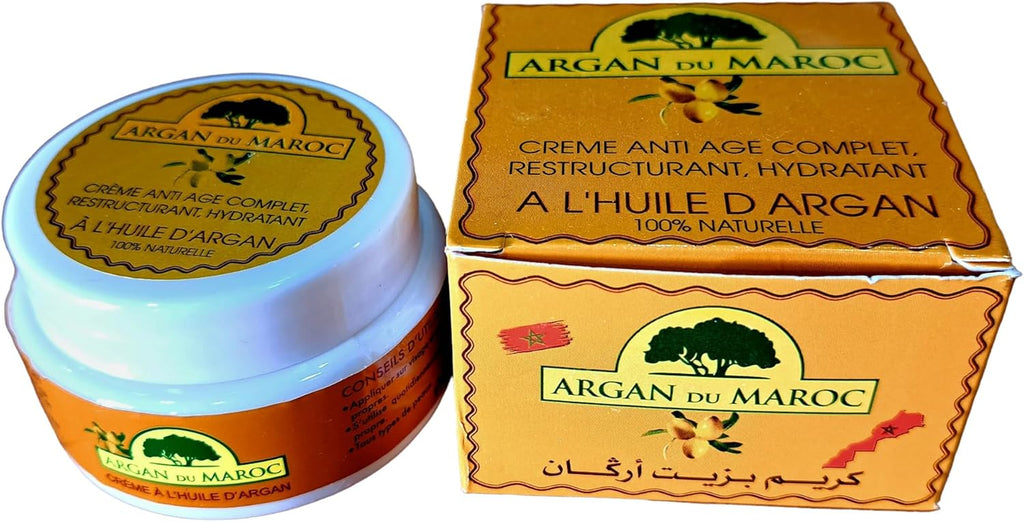 Lote De 2 Cremas, Anticelulitis, Argán De Marruecos Cuidado Ojos Facial Rejuvenecedora Día Y Noche 100 Ml