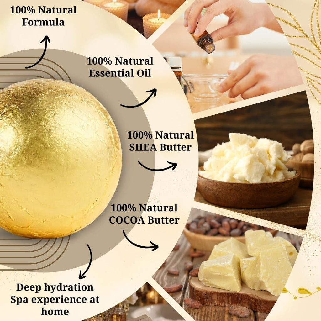 Bombas De Baño Con Aceite Esencial Puro De Karité Y Coco