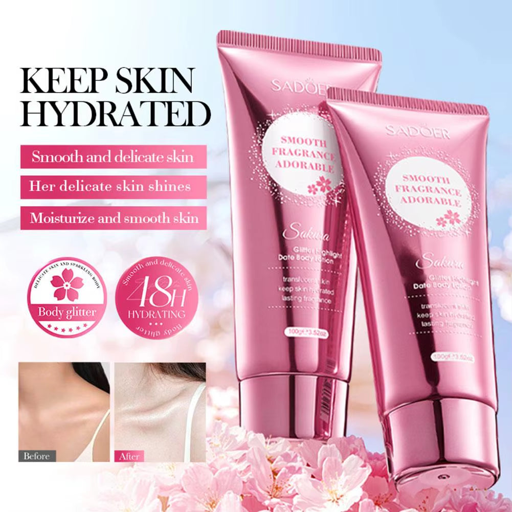 1PC Sakura Brightens Provides Korean the Skin Complexion Moisturizing Body Lotion Moisturizes Cream Body Care Skin 100Ml