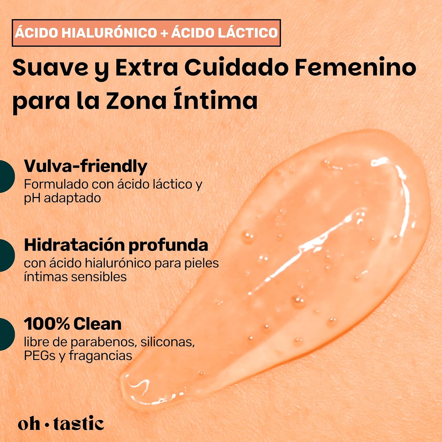 Lubricante Natural Con Acido Hialurónico Para Mujeres (50Ml)