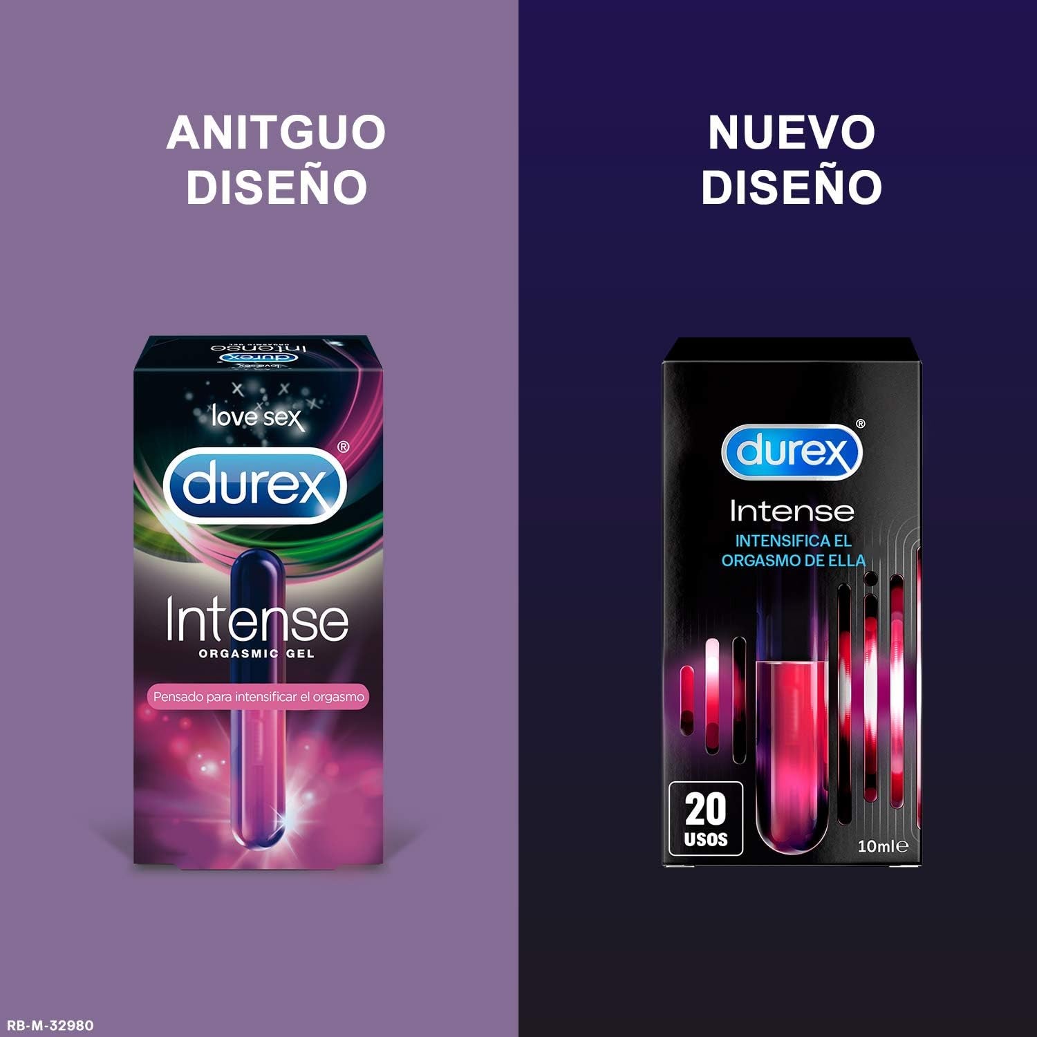 Durex Pack Gel Lubricante Massage Sensual 200Ml + Gel Intense Orgasmic 10 Ml, Pack Ahorro