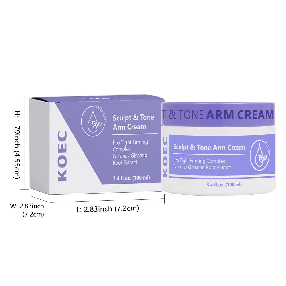 100Ml Purple Sculpt & Tone Arm Cream Lift and Firm Arm Cream Deeply Hydration Tightening Smoothing Loose Crepey Skin on the Arm