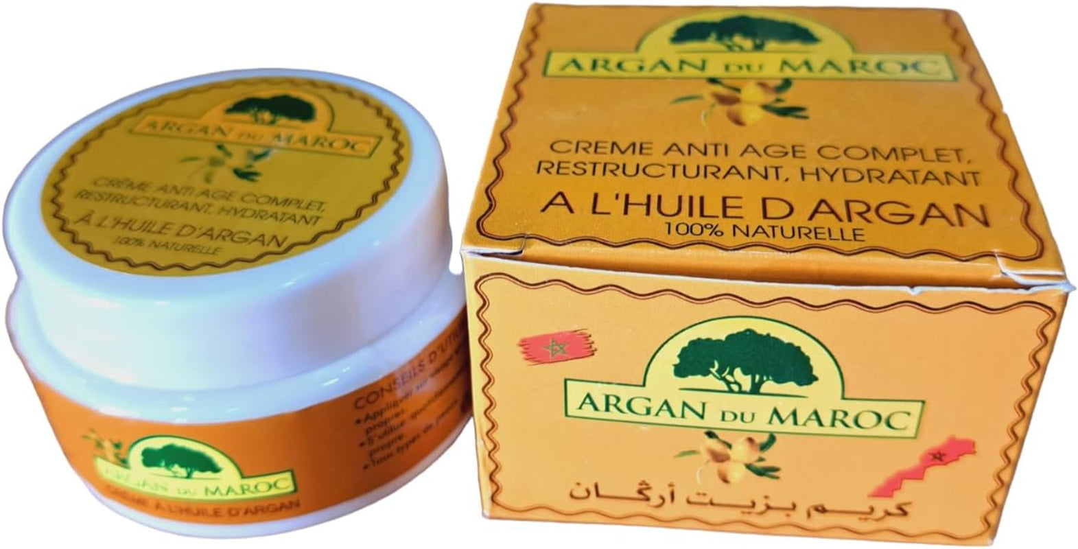 Lote De 2 Cremas, Anticelulitis, Argán De Marruecos Cuidado Ojos Facial Rejuvenecedora Día Y Noche 100 Ml