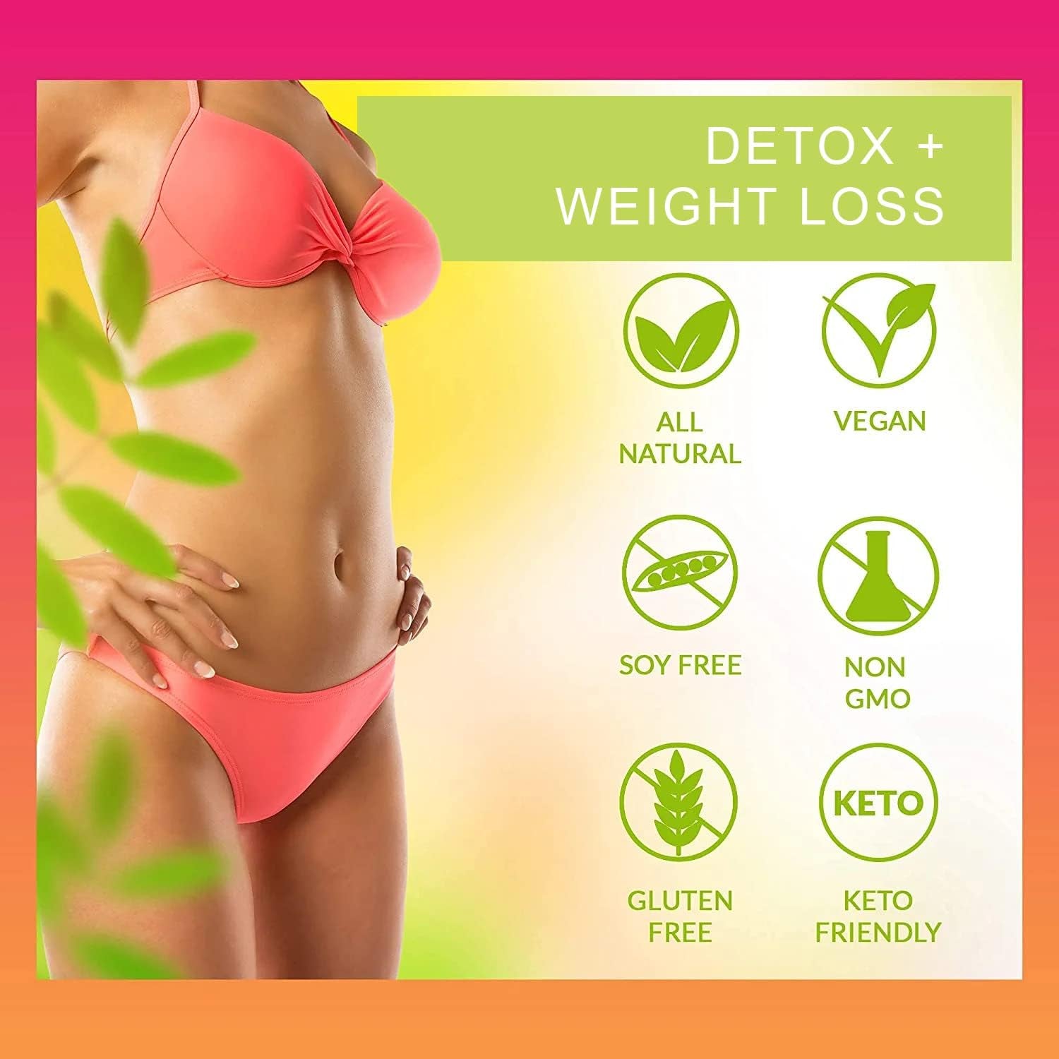 Slim Detox Adelgazante Potente - Anticelulítico Reductor, Drenante Diurético Para Vientre Plano Mujer Y Hombre. Pastillas Para Pérdida De Peso Y Retención De Líquidos. Adelgazar Rápido - Quemagrasas.