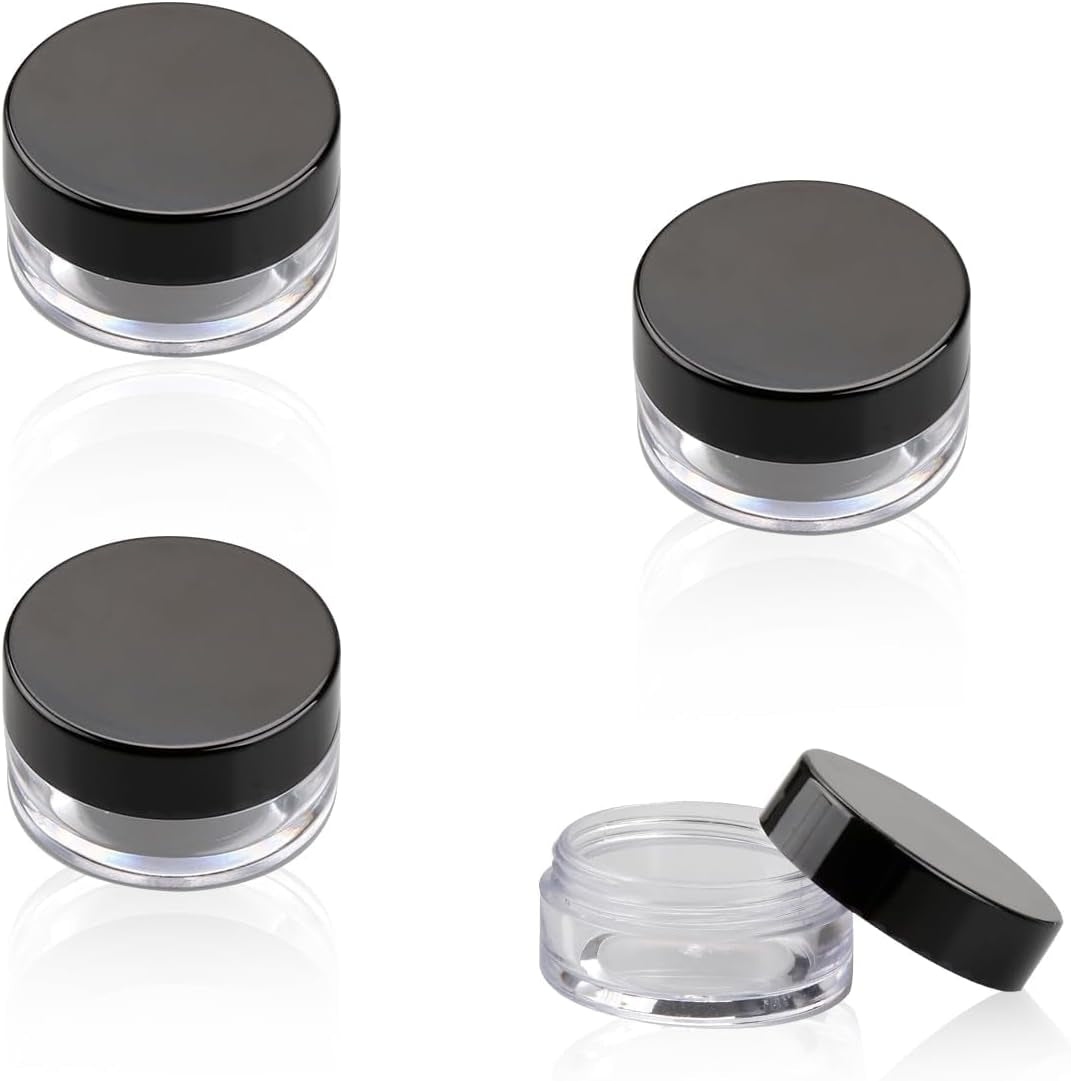 Tarros De Cosméticos Recargables, Macetas De Muestra Para Cosméticos, Macetas De Maquillaje Pequeñas De 10 Gramos Con Tapas, 4 Unidades, Recipientes De Plástico Para Muestras De Maquillaje