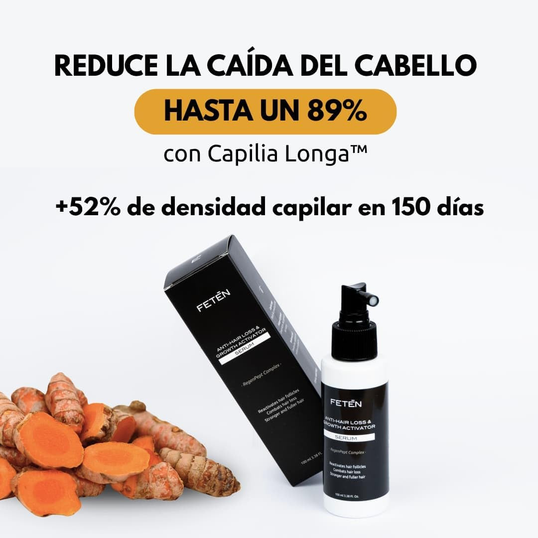 FETEN Sérum Anticaída Para Hombre, Tratamiento Para La Caída Del Cabello Formato Spray, Loción Capilar Crece Pelo, anti Hair Loss Regrowth Treatment, Solución Tónico Crecepelo